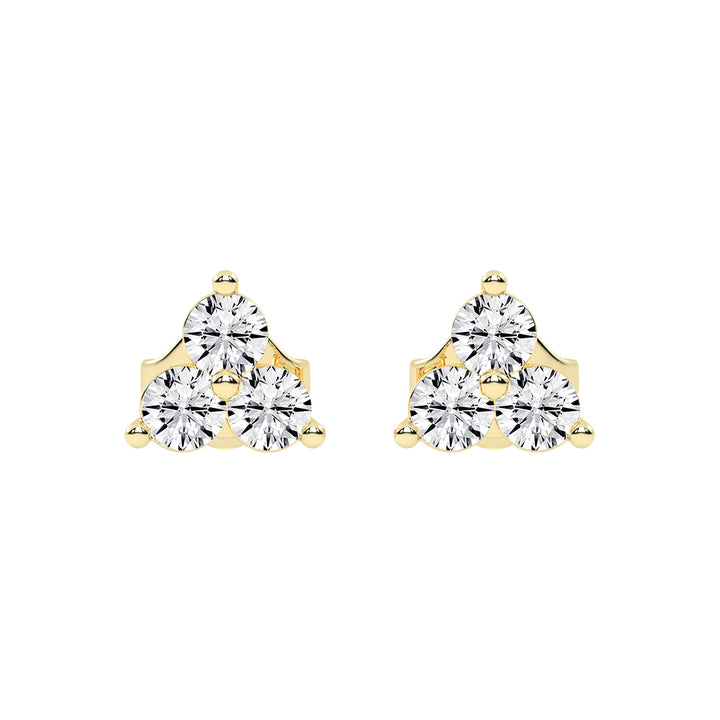 Trilogy Sparkle Diamond Cluster Stud Earrings