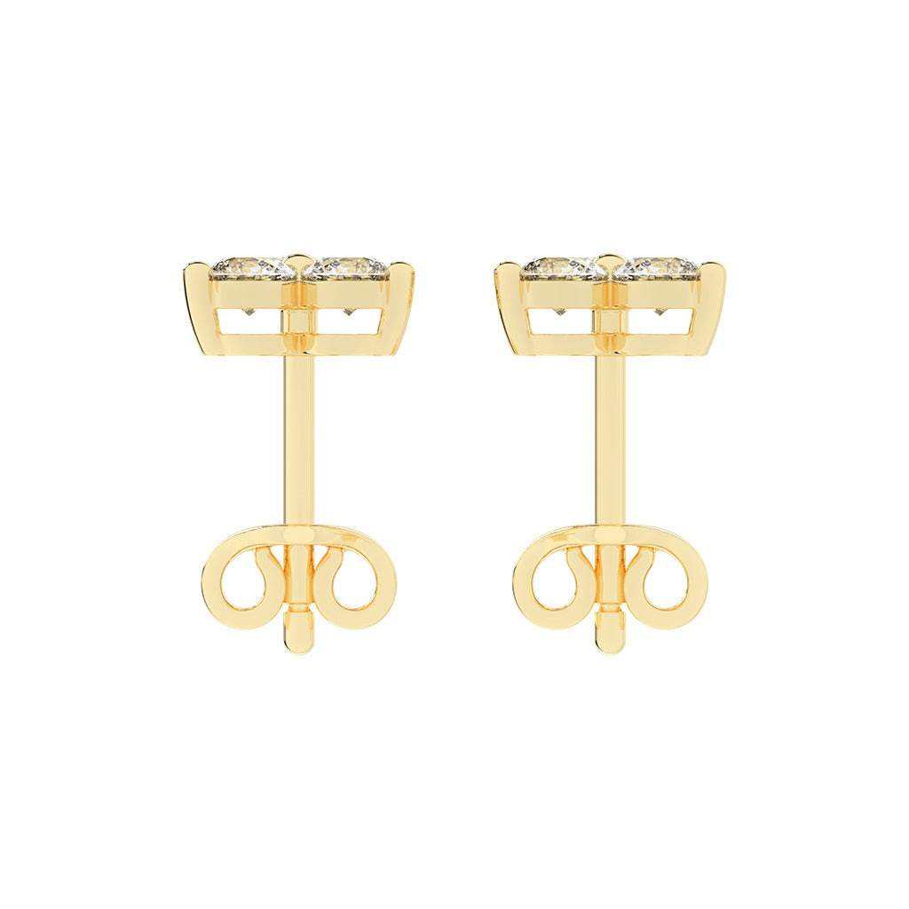 Trilogy Sparkle Diamond Cluster Stud Earrings