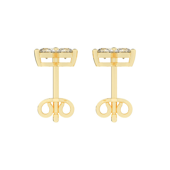 Trilogy Sparkle Diamond Cluster Stud Earrings
