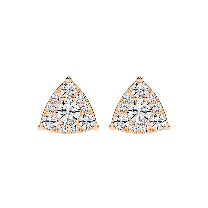 Pyramid of Light Diamond Stud Earrings