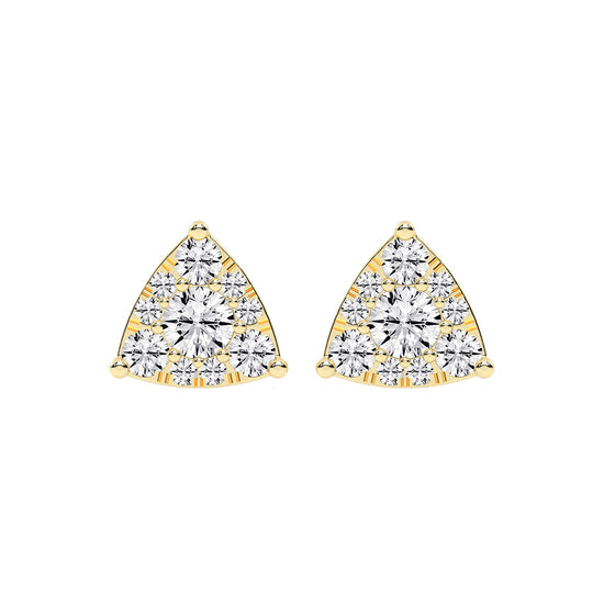 Pyramid of Light Diamond Stud Earrings
