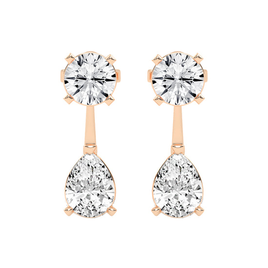 Glimmering Cascade Diamond Dangler Earrings