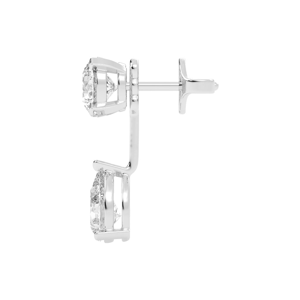 Glimmering Cascade Diamond Dangler Earrings