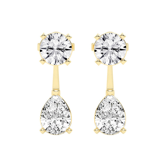 Glimmering Cascade Diamond Dangler Earrings