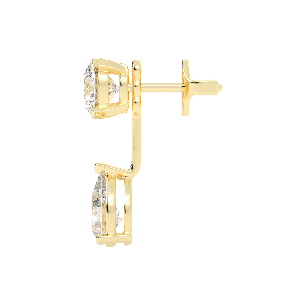 Glimmering Cascade Diamond Dangler Earrings