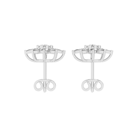 Radiant Petal Burst Mixed Cut Diamond Studs