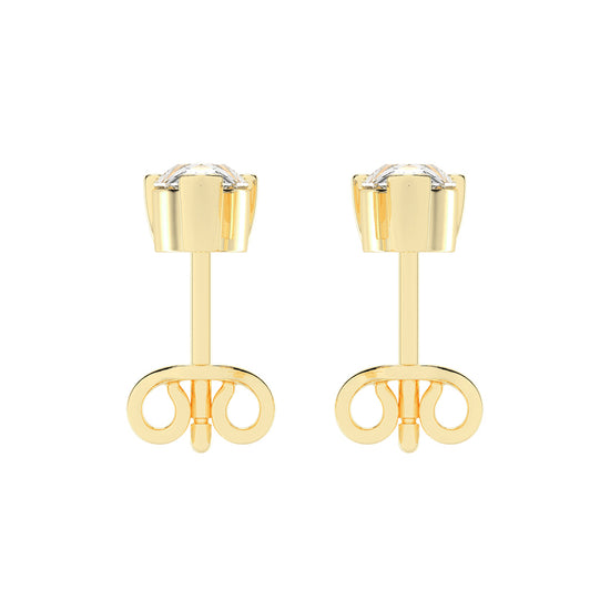 Timeless Elegance Pear Solitaire Diamond Studs