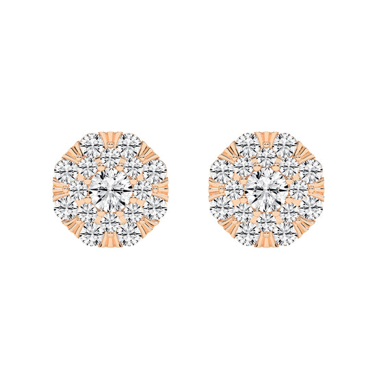 Effulgent Cluster Round Brilliant Diamond Studs