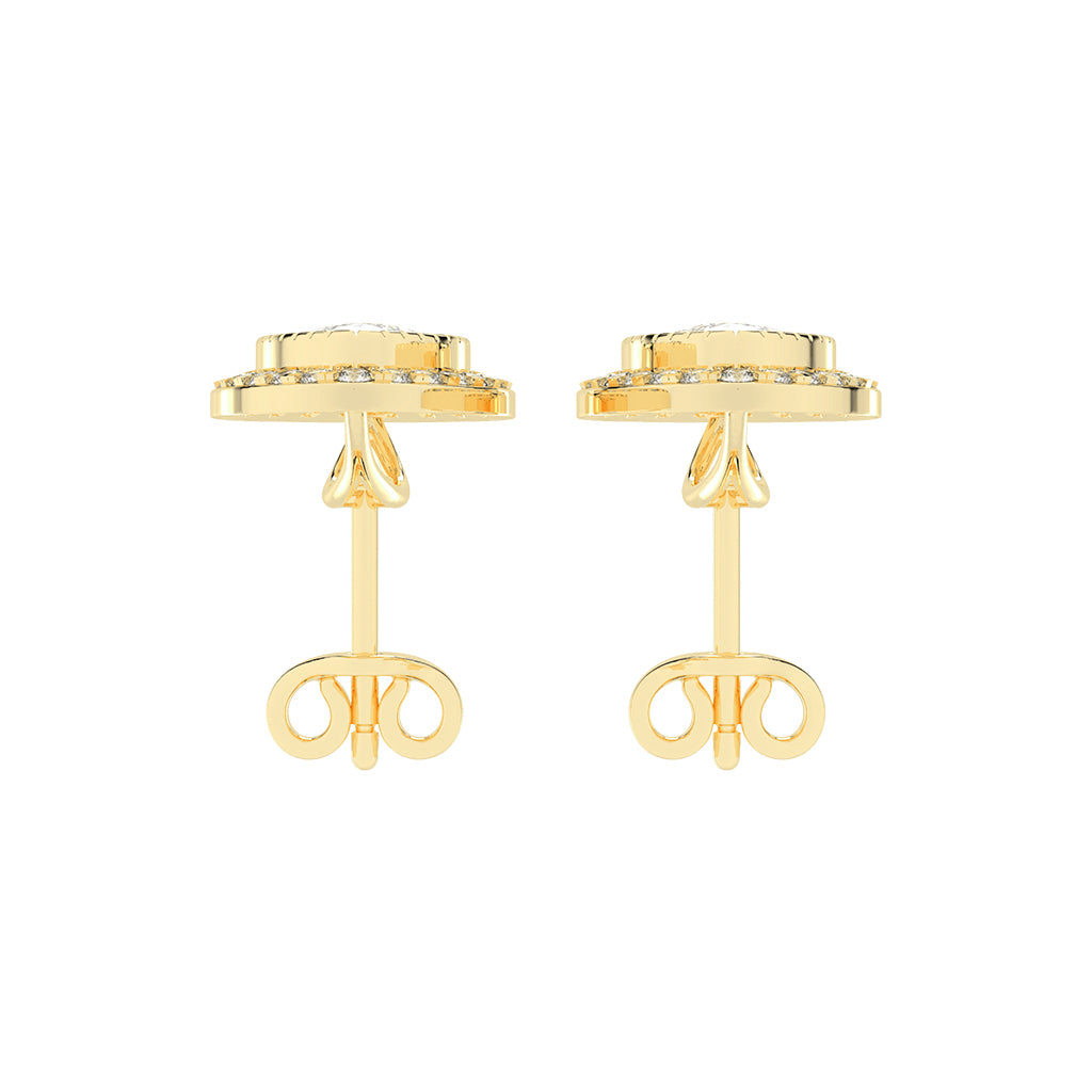 Magnificent Double Halo Pear Diamond Studs