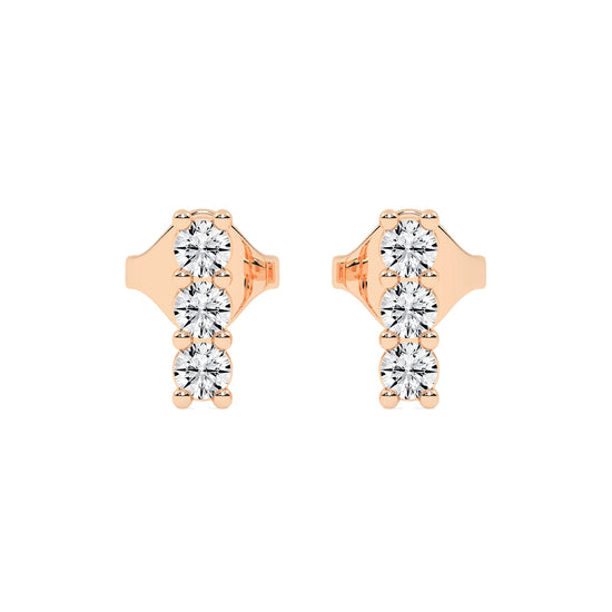 Celestial Triple Gemstone Studs