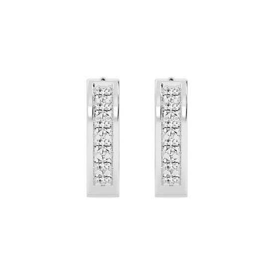 Channel-Set Hoop Earrings