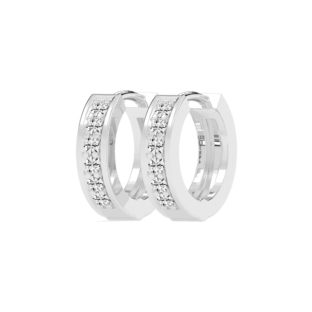 Channel-Set Hoop Earrings