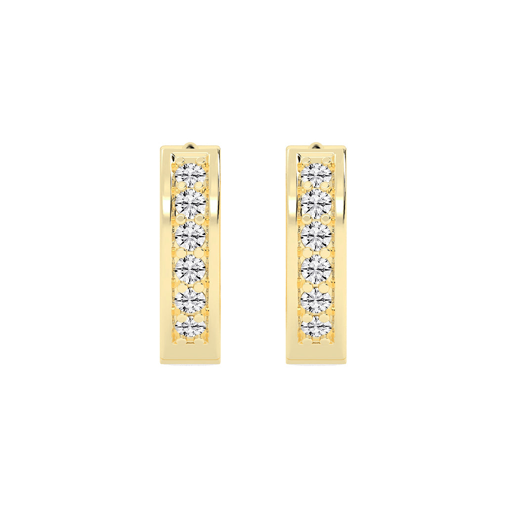 Channel-Set Hoop Earrings
