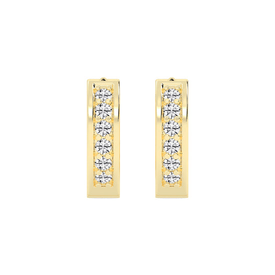 Channel-Set Hoop Earrings
