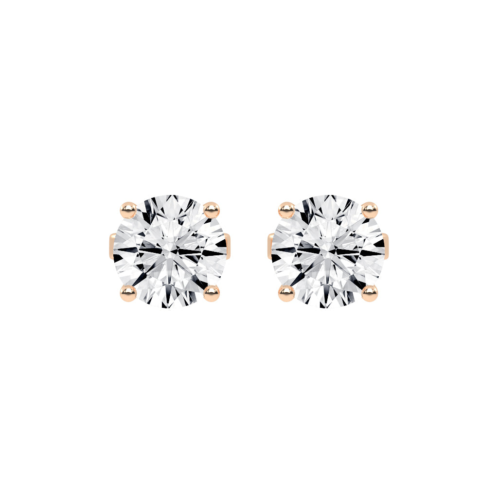 Classic Solitaire Stud Earrings