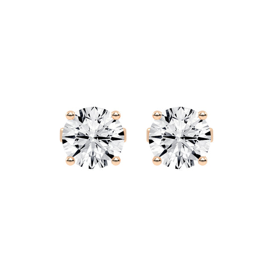 Classic Solitaire Stud Earrings