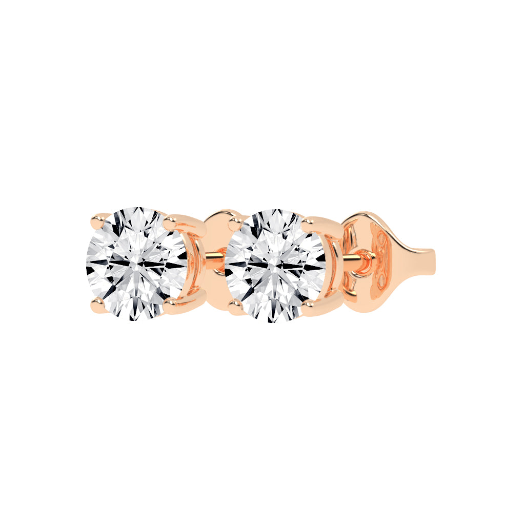 Classic Solitaire Stud Earrings