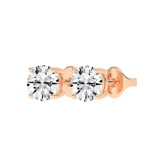 Classic Solitaire Stud Earrings