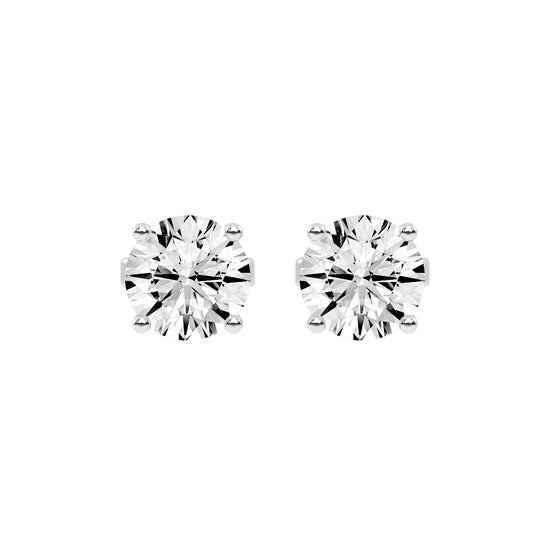 Classic Solitaire Stud Earrings