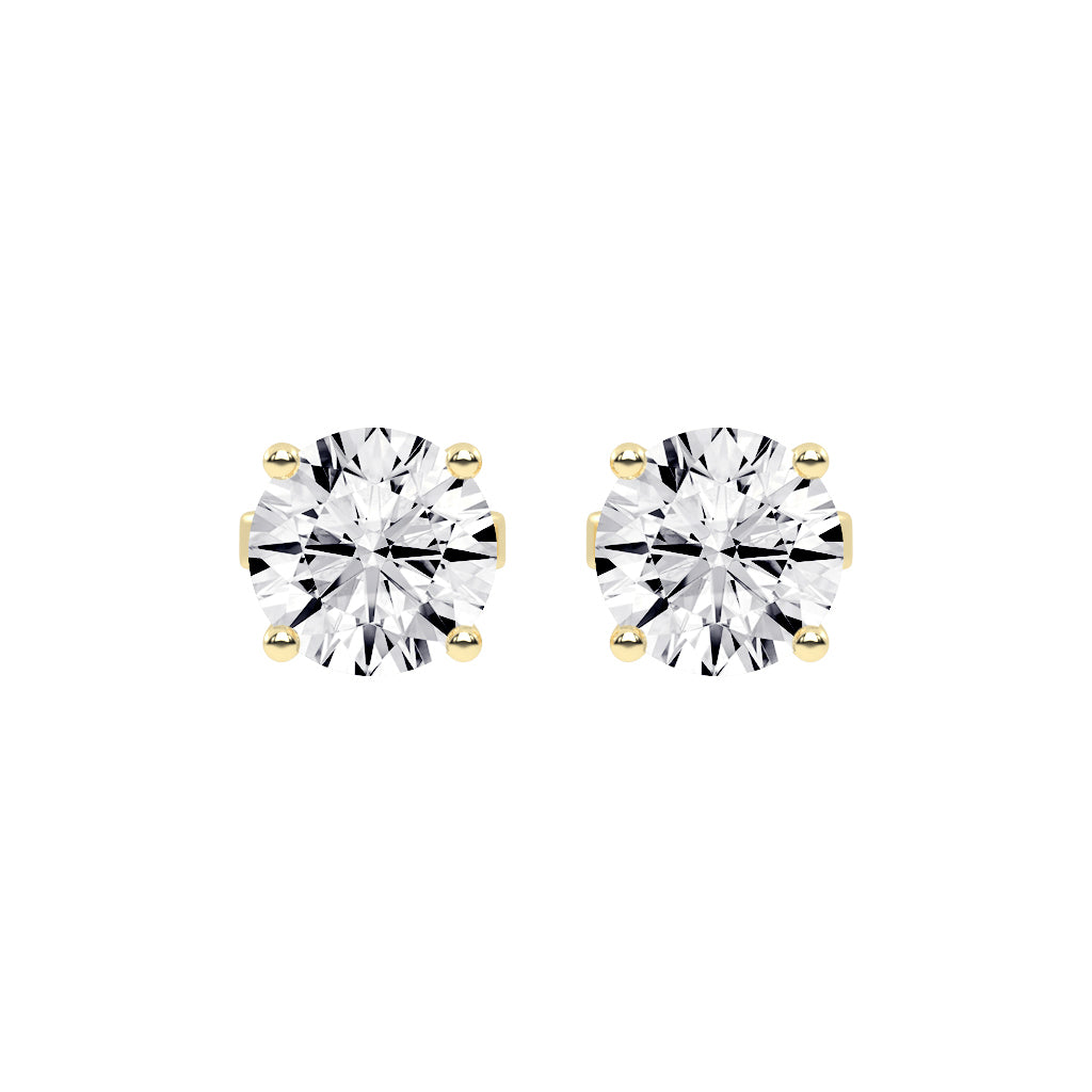 Classic Solitaire Stud Earrings