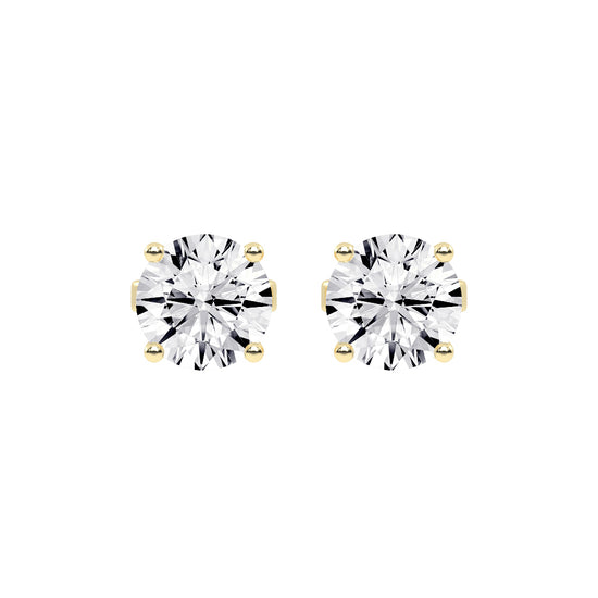 Classic Solitaire Stud Earrings