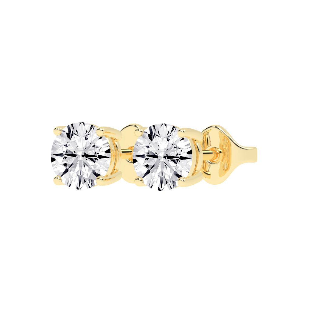 Classic Solitaire Stud Earrings