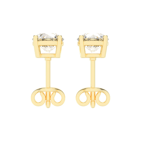 Classic Solitaire Stud Earrings
