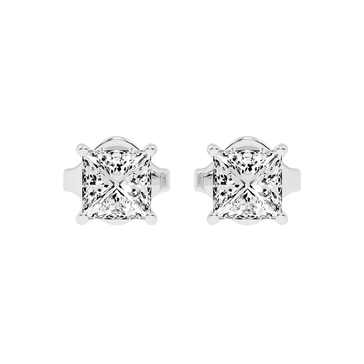 Princess-Cut Solitaire Studs