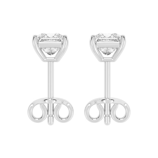 Princess-Cut Solitaire Studs