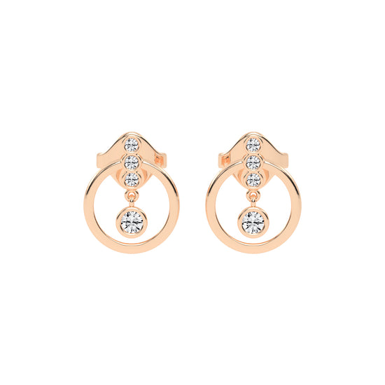 Dazzling Drop Halo Stud Earrings