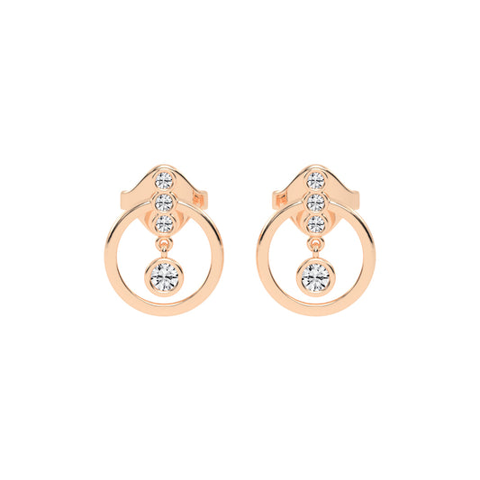 Dazzling Drop Halo Stud Earrings