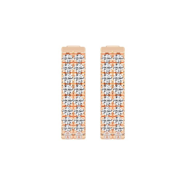 Multi-Row Pave Hoop Earrings