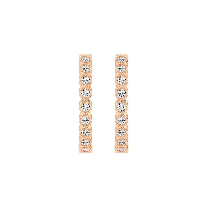 Beaded Frame Hoop Earrings