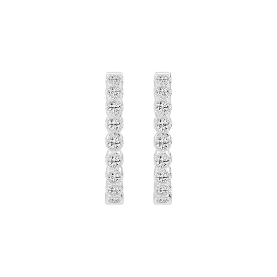 Beaded Frame Hoop Earrings