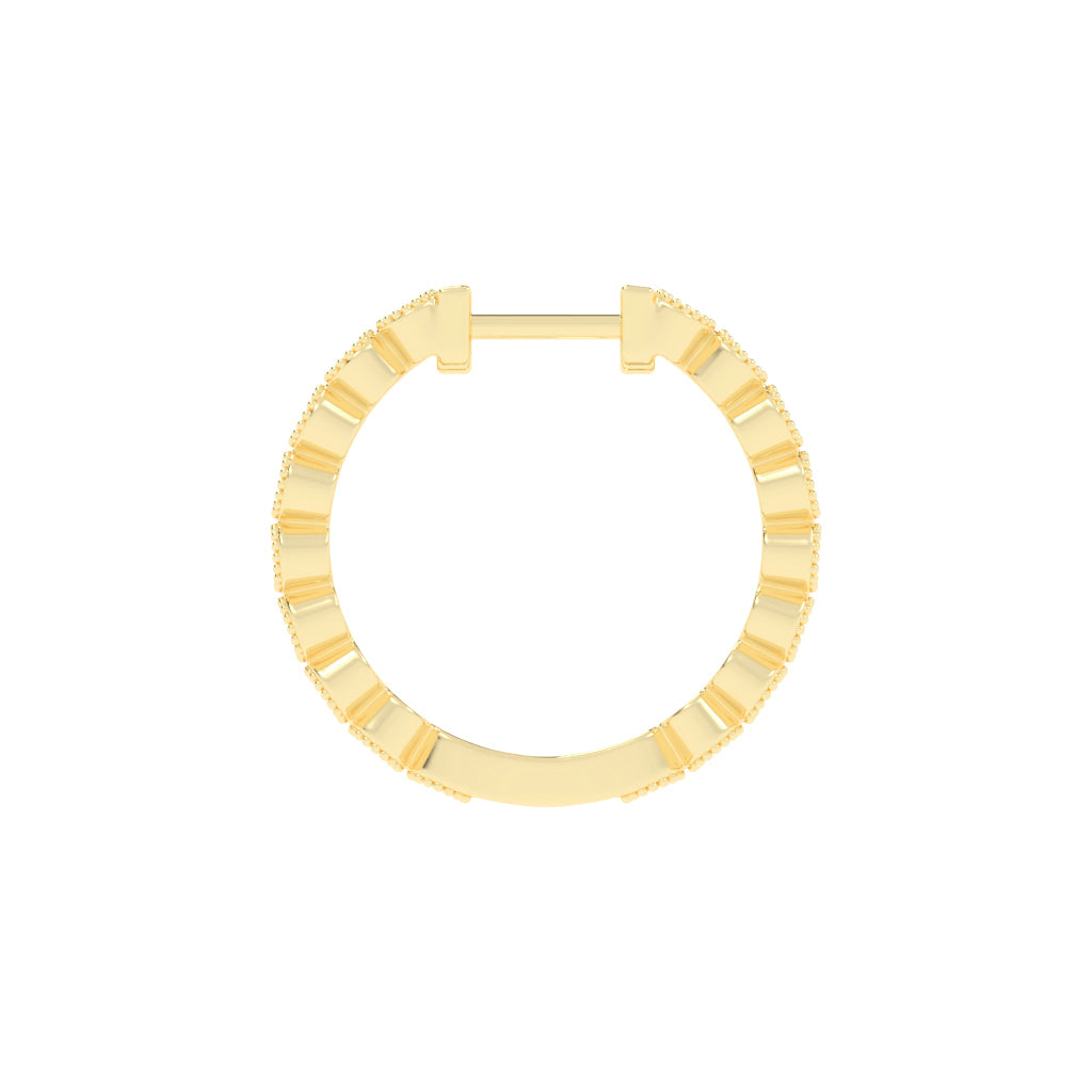 Beaded Frame Hoop Earrings