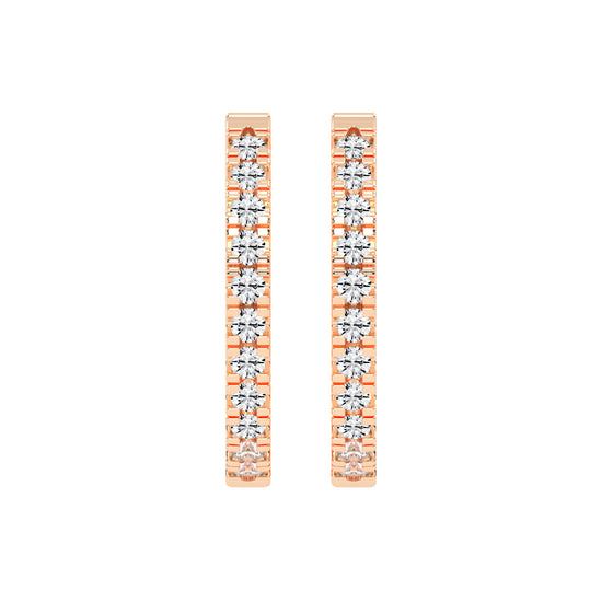 Sleek Pave Hoop Earrings