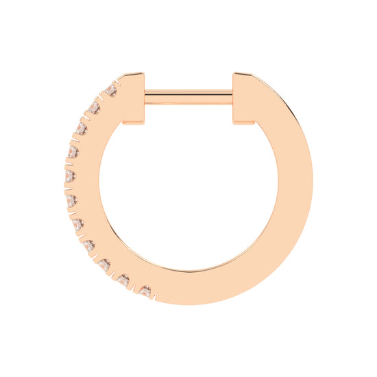 Sleek Pave Hoop Earrings