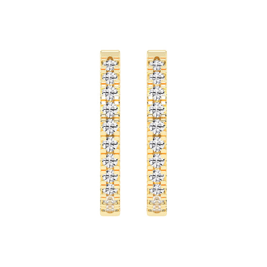 Sleek Pave Hoop Earrings