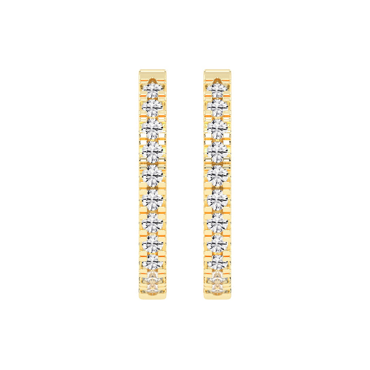 Sleek Pave Hoop Earrings