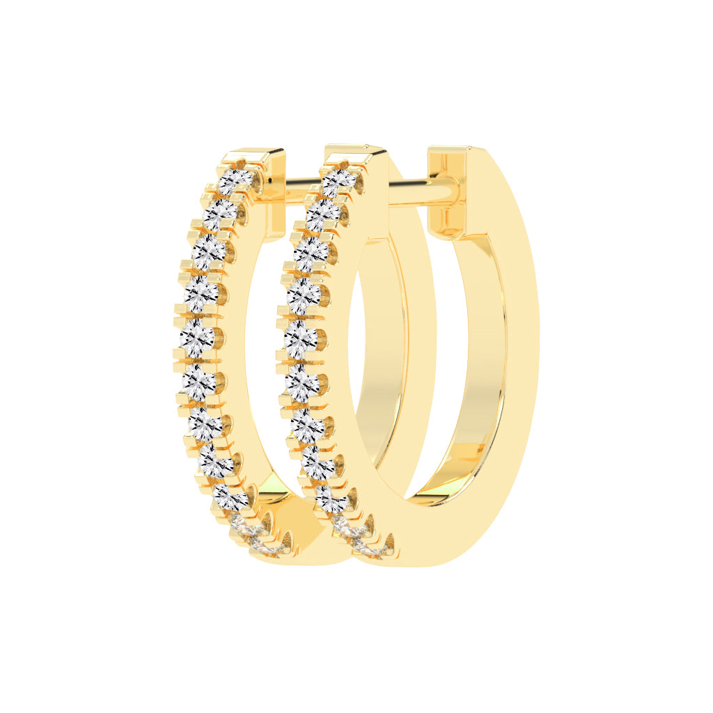 Sleek Pave Hoop Earrings