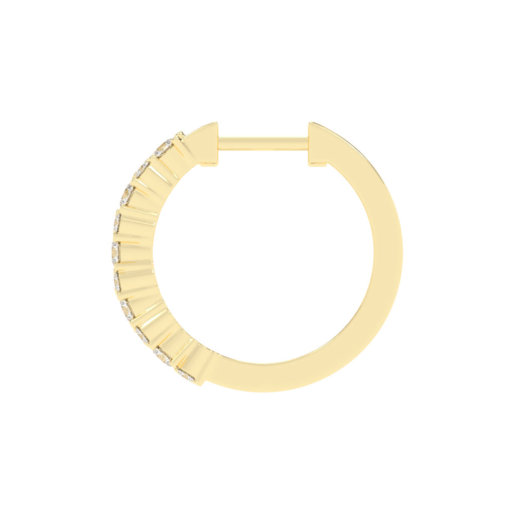 Double Row Pave Hoop Earrings
