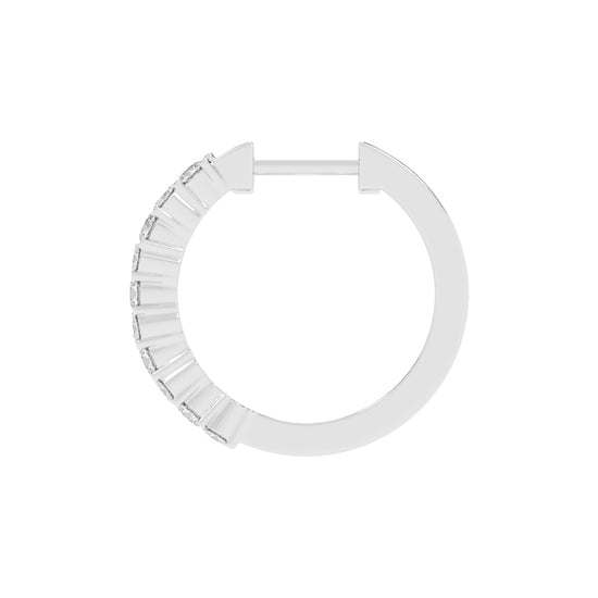Double Row Pave Hoop Earrings