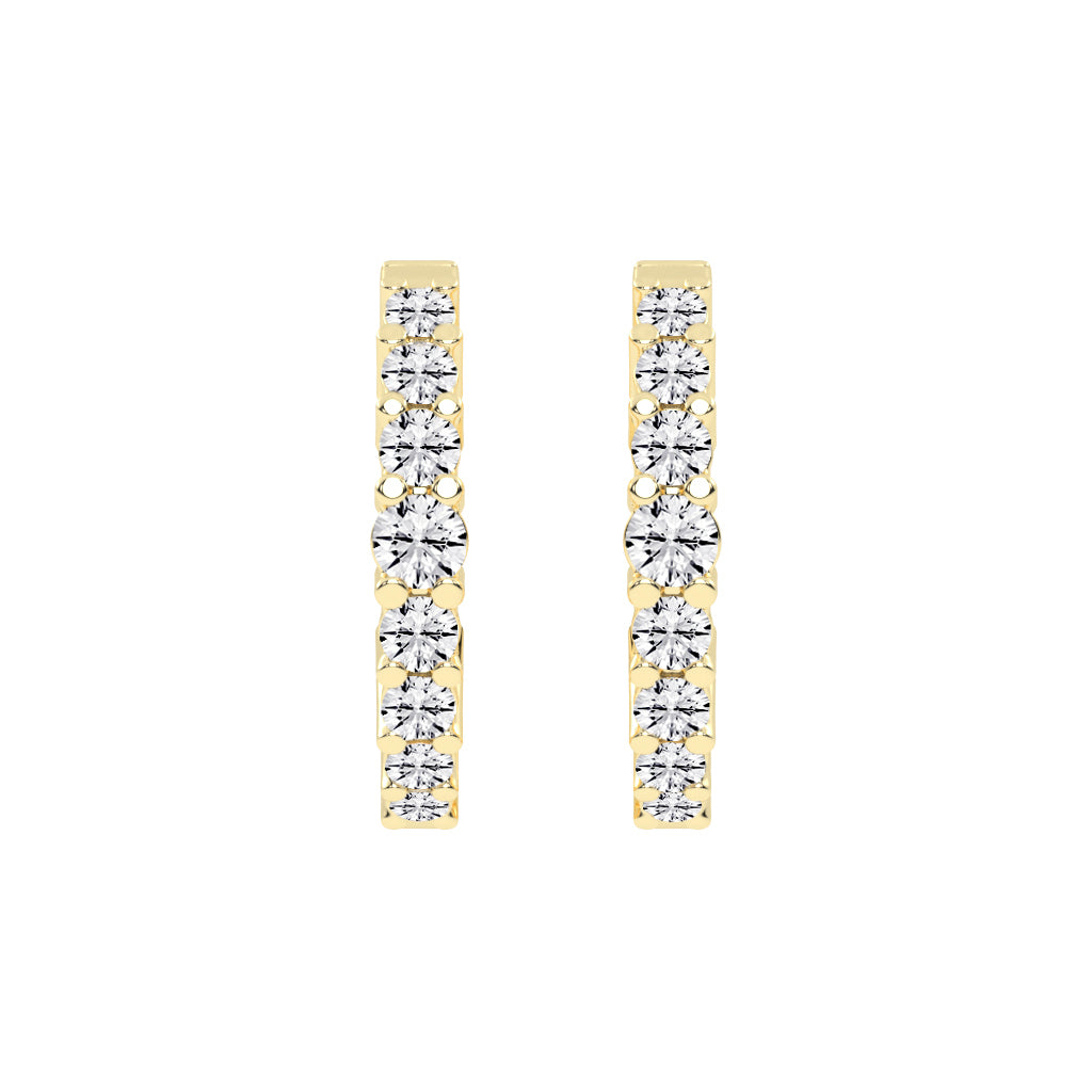 Scattered Sparkle Hoop Earrings