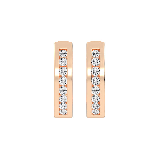 Wide Channel-Set Hoop Earrings