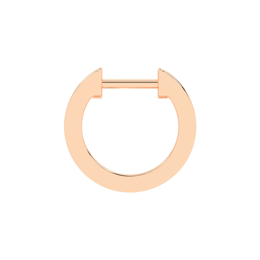 Wide Channel-Set Hoop Earrings