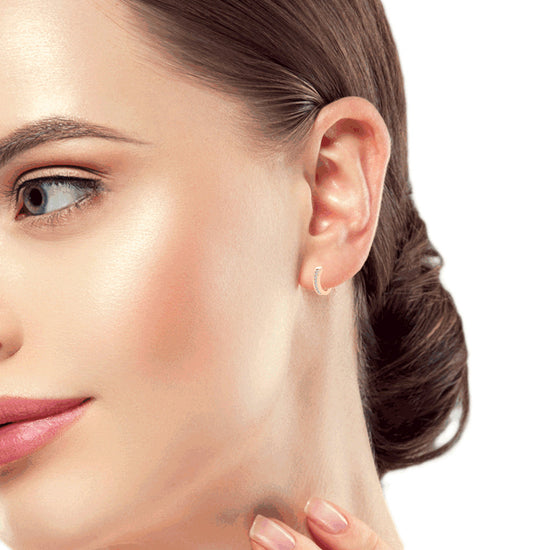 Wide Channel-Set Hoop Earrings