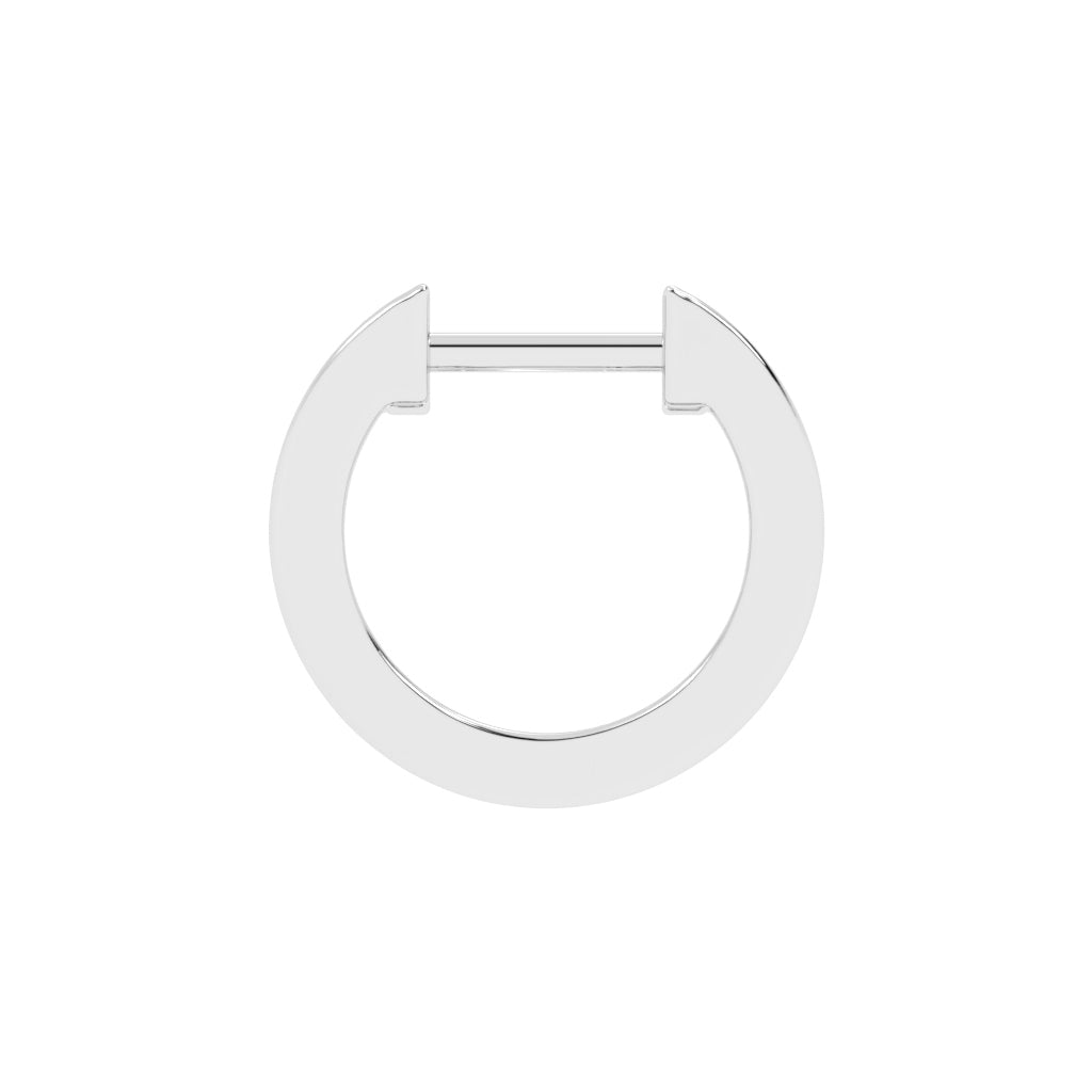 Wide Channel-Set Hoop Earrings