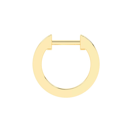 Wide Channel-Set Hoop Earrings