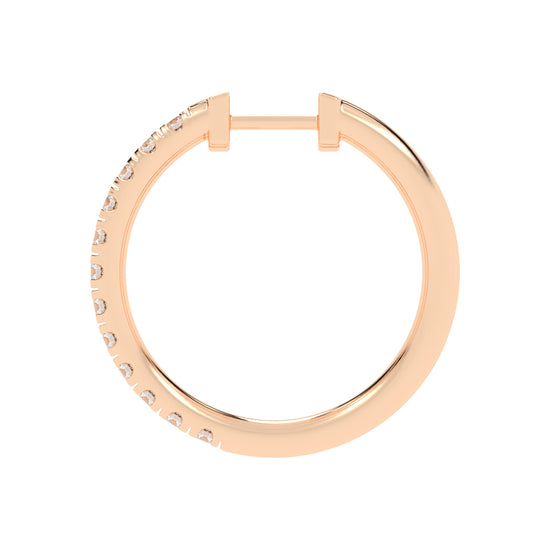 Slender Pave Hoop Earrings