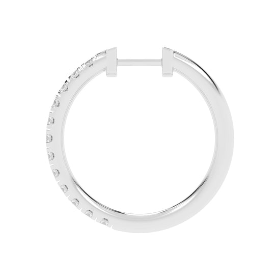 Slender Pave Hoop Earrings